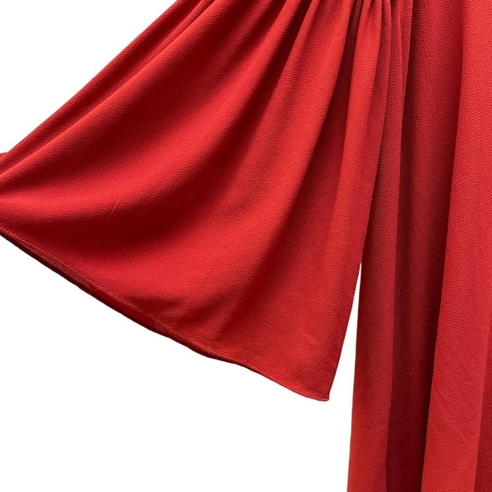 Zara bell sleeve shift dress Rust Orange - Picture 4 of 5